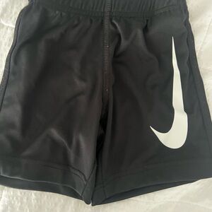 Nike Black Dri-FIT Shorts with White Swoosh